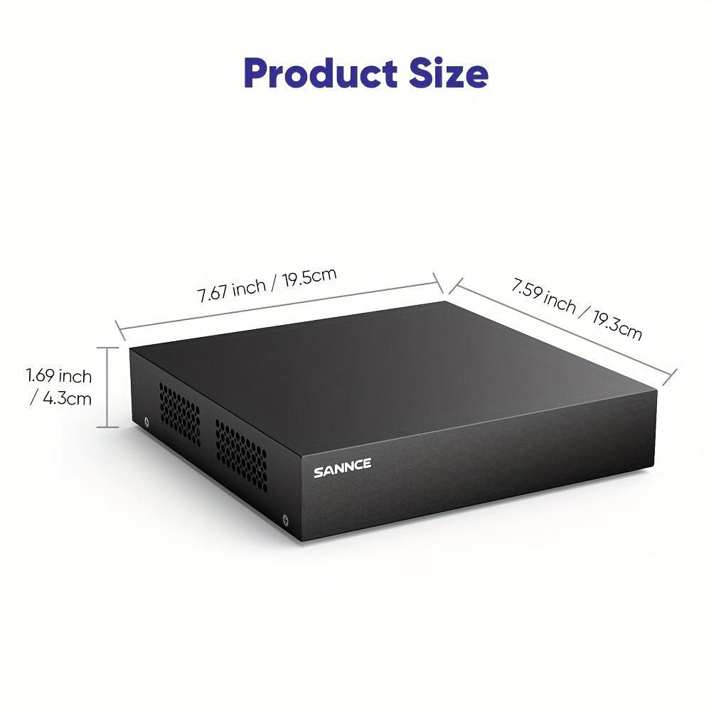 Beveiligingscamera – DVR Recorder – Camerabewaking – Bewakingscamera – Beveiligingssysteem – 1080P Resolutie – Intelligente Personen- en Voertuigdetectie