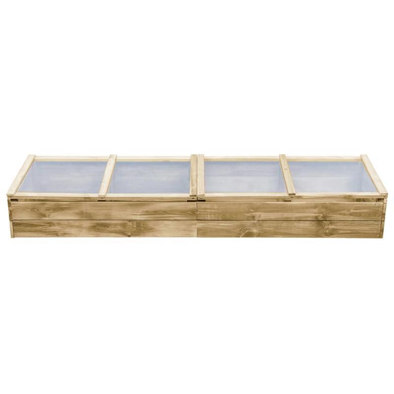 Kas – Kweekkas – Tuinkas – Groentekas – Mini Kas – Geïmpregneerd Grenenhout – 200x50x35 cm – Duurzaam En Weerbestendig