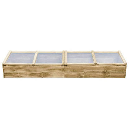 Kas – Kweekkas – Tuinkas – Groentekas – Mini Kas – Geïmpregneerd Grenenhout – 200x50x35 cm – Duurzaam En Weerbestendig