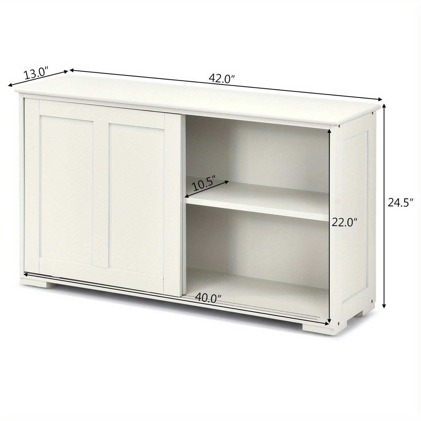 Keukenkast – Keukenmeubel – Opbergkast – Bovenkast – Keukenonderkast – Moderne Witte Keukenkast Met Schuifdeuren – Duurzaam MDF – Ruim Opbergoppervlak Met Verstelbare Planken