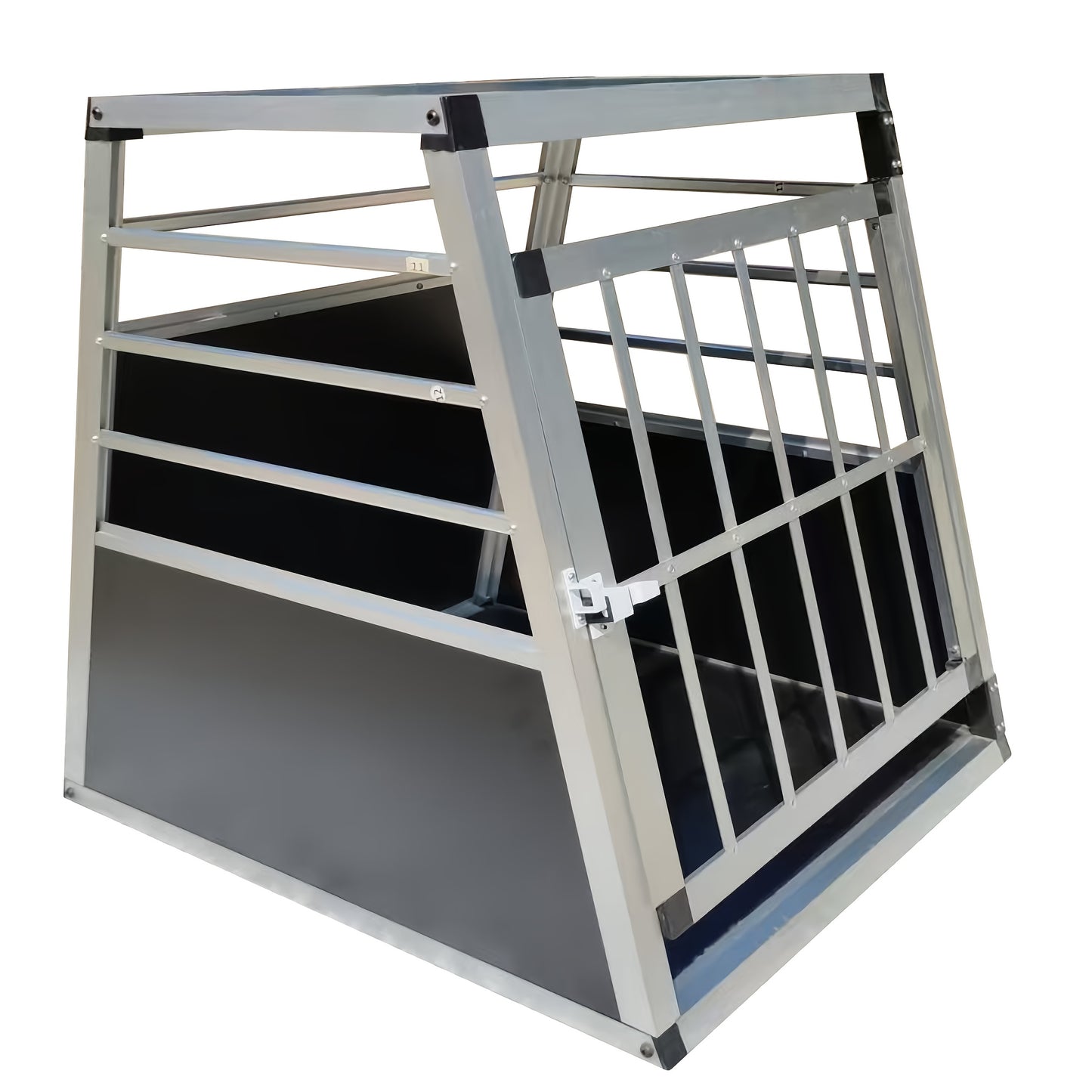Hondenbench – Hondenreismand – Hondenkooi – Hondenbox – Transportbench – Aluminium – 54x69x50 cm – Zwart