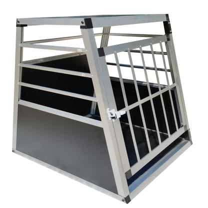 Hondenbench – Hondenreismand – Hondenkooi – Hondenbox – Transportbench – Aluminium – 54x69x50 cm – Zwart