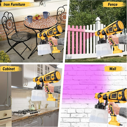 1000W 1400ml Electric Spray Gun High Power HVLP Paint Sprayer Auto Furniture Steel Coating Airbrush for Home DIY with 4 Nozzles