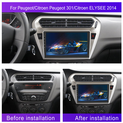 Autonavigatie – Autoradio – Navigatiesysteem – Carplay Scherm – Android Auto – 9 Inch IPS Touchscreen – Draadloos CarPlay & Android Auto – AHD Achteruitrijcamera – GPS Wifi – 4GB RAM 64GB opslag – SWC Compatible – Double Din Peugeot 301 Citroen Elysee