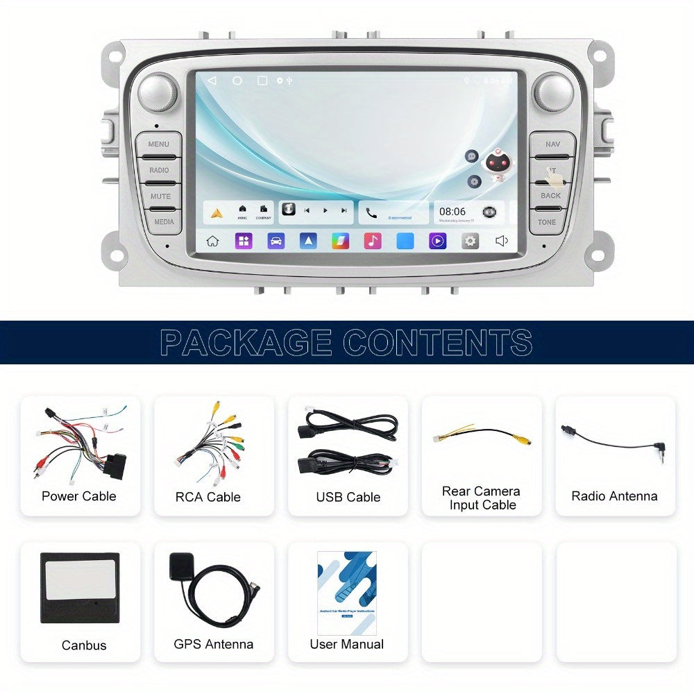 Android Autoradio – Multimedia Unit – Car Stereo – Navigatiesysteem – Touchscreen – 7 Inch Display – Android 13 Systeem – Wireless CarPlay & Android Auto