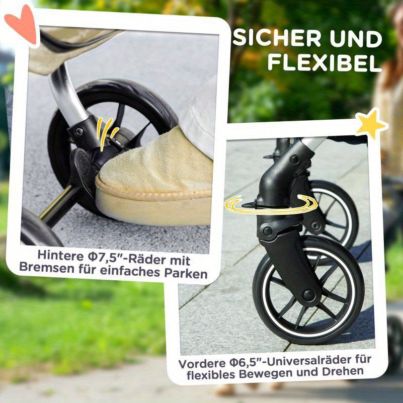 Hondenbuggy – Draagwagen – Hondenwagen – Wandelwagen – Huisdierenbuggy – Opvouwbaar Aluminium Frame – Ventilatie Mesh & Veiligheidsharnas – Geschikt Voor Kleine Honden En Konijnen Tot 10 kg – Ruime Opbergmand – All-Terrain Wielen