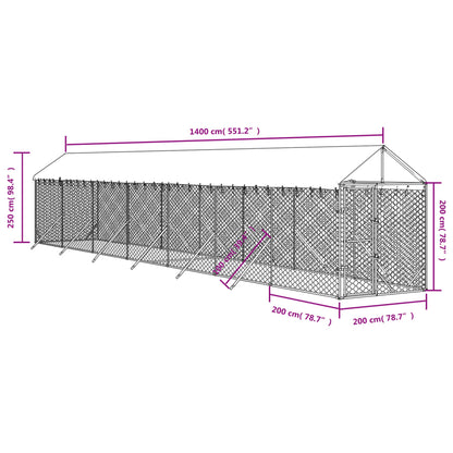 Buitenren Voor Huisdieren – Hondenren – Konijnenren – Kippenren – Dierenren – Stevige Gegalvaniseerde Stalen Constructie – Water- En UV-Bestendig Dak – Variant 2x14x25m
