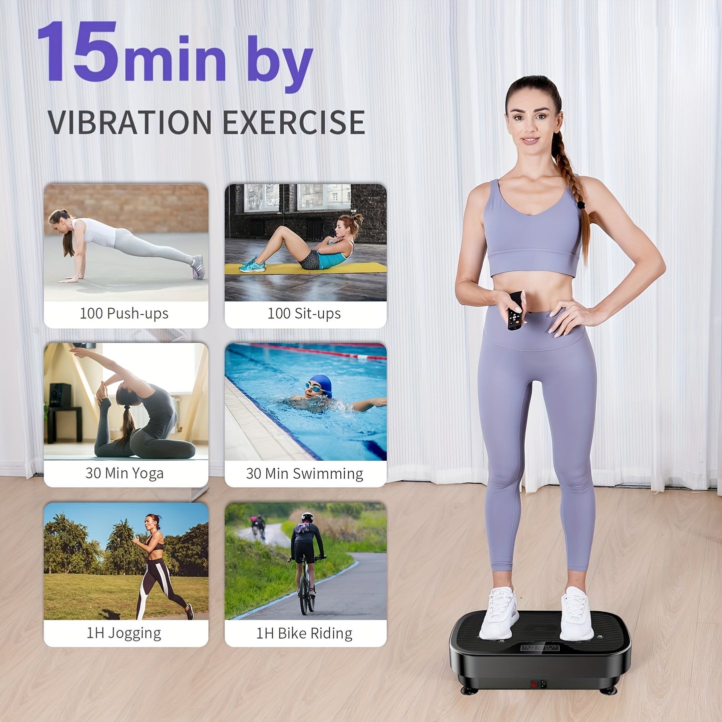 Zwarte Vibrator – Trilmachine – Massager – Spiertrainer – Fitnessapparaat – 3 Intensiteitsstanden – Max. Gewicht 150 kg