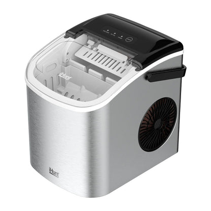 IJsblokjesmaker – IJsmachine – IJsblokjesmaker Compact – IJsblokjesmachine Draagbaar – IJsklontjesmaker – Stil In Gebruik – 12-15 Kg Per Dag Capaciteit – 8-10 Minuten Snelle Productie
