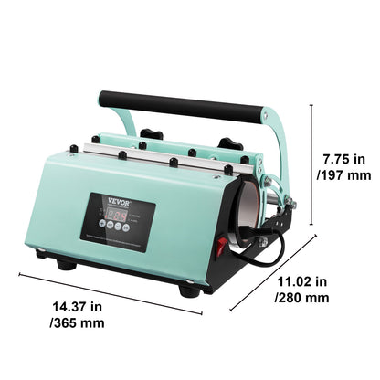 Tumblerpers – Warmtepers – Sublimatiepers – Mok Persmachine – Drinkbeker Pers – Inclusief 8x 20oz Foodgrade RVS Tumblers – Digitale Touchscreen Bediening – 1 Minuut Snelle Sublimatie