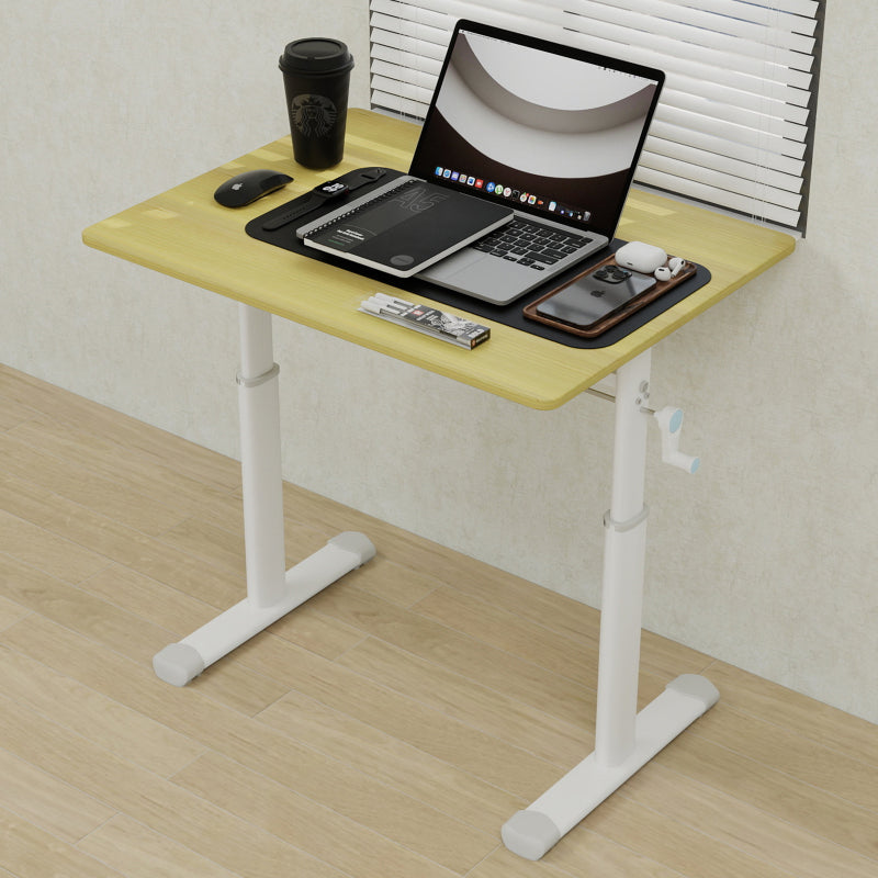 Verstelbaar Bureau – Zit- Sta Bureau – Werkplek Tafel – Studie Bureau – Compact Bureau – Handmatig Verstelbaar – Houten Blad 60x80 cm