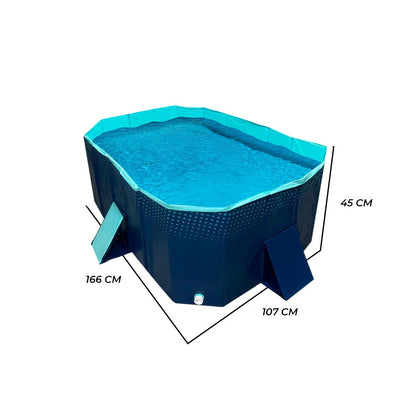 Opvouwbaar Zwembad – Kinderzwembad – Hondenbad – PVC Zwembad – Stevig Zwembad – 330 Liter Inhoud – Antislip Bodem