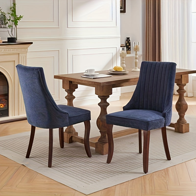 Eetkamerstoel – Stoel – Kuipstoel – Armstoel – Dining Chair – Blauw – Hoog Comfort – Bamboe Frame