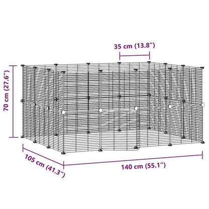 Kooi – Dierenkooi – Knaagdierkooi – Konijnenkooi – Hamsterkooi – Hoge Kwaliteit Staal – Compact 35x35 cm – 28 Panelen
