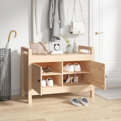 This Bench, Measuring 80X40X60 Cm And Made of Solid Pine Wood, Is Ideal As a Shoe Stool in Your Hallway Or As a Storage Stool in Your Living Room.
