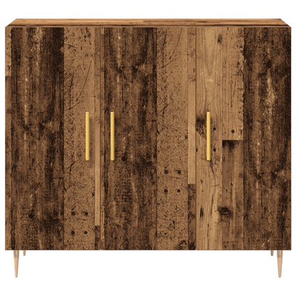Sideboard in Oud Wood, 90x34x80cm, Made van Gerecycled Wood Practical and removable