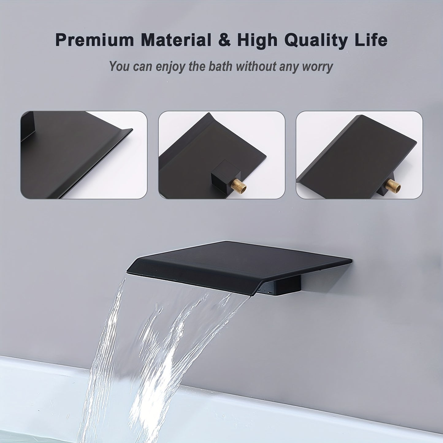 Concealed shower set with shower head for bathtub and shower system