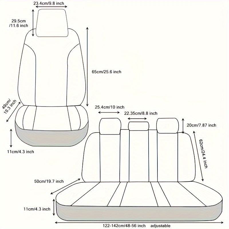 Autostoelhoes – Stoelhoes Auto – Auto Stoelbeschermer – Stoelhoezenset – Autostoelbekleding – Universeel – Waterdicht PU Leer – Comfortabele Sponsvulling