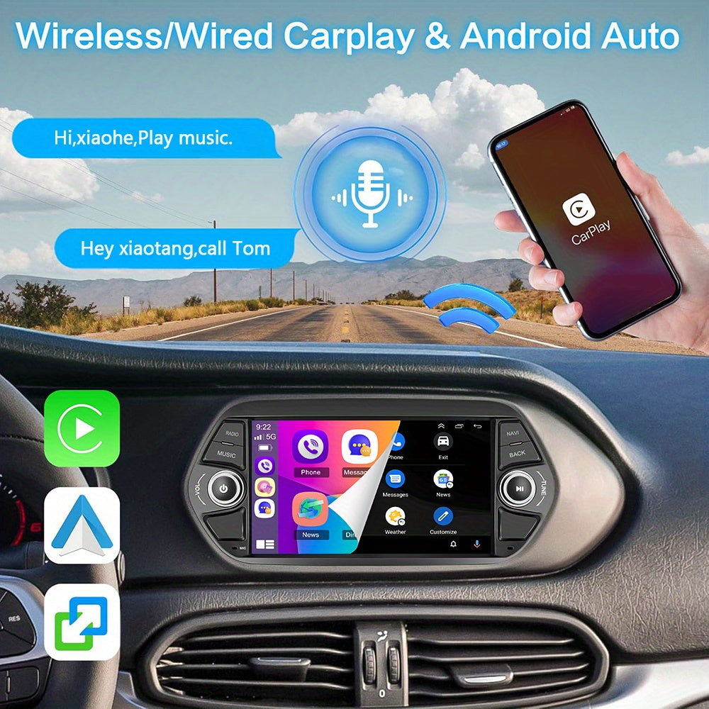 Android Autoradio Fiat Tipo Egea – Multimedia Systeem – Touchscreen Radio – Navigatie Stereo – CarPlay Android Auto – 7 Inch Full HD – Draadloos CarPlay & Achteruitrijcamera
