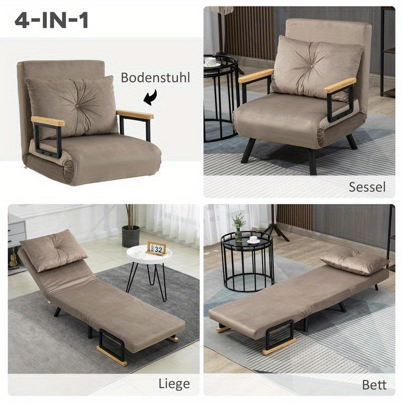 Verstelbare Relaxstoel – Schommelstoel – Lounge Stoel – Fauteuil – Slaapstoel – Stalen Frame – Zachte Foamvulling – 120kg Draagvermogen – Compact 63x73x81 cm