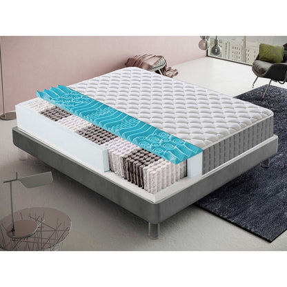 Pocketveringmatras – Matras – Eénpersoonsmatras – Orthopedisch Matras – Memoryfoam Matras – 80x190 cm – 9 Zone Ondersteuning – Hypoallergeen & Ademend