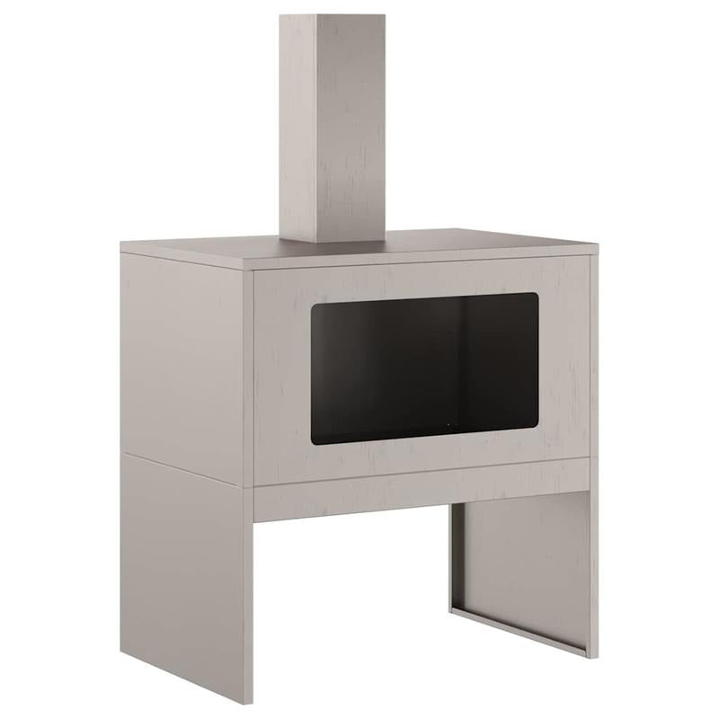 Outdoor Stove – Terrashaard – Vuurschaal – Tuinhaard – Patio Verwarming – Bruin Metaal – 60x40x96 cm – Geschikt Voor Hout & Gaslogs