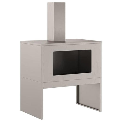 Outdoor Stove – Terrashaard – Vuurschaal – Tuinhaard – Patio Verwarming – Bruin Metaal – 60x40x96 cm – Geschikt Voor Hout & Gaslogs