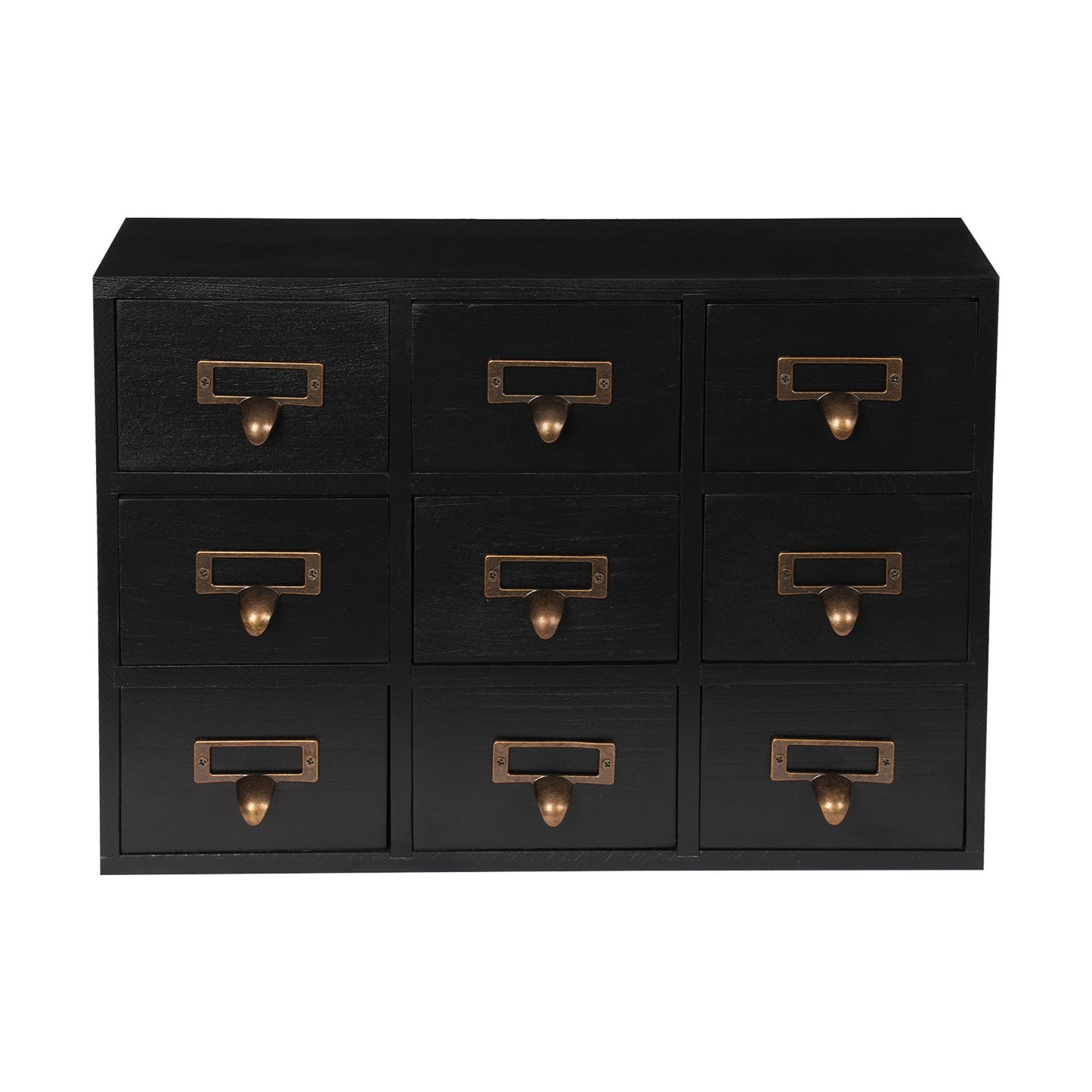 Houten Opberger – Ladekast – Organiser – Opbergkast – Ladenkast – 9 Lades – Ruimtebesparend Verticaal Design – Duurzaam Hout Met Metalen Knoppen