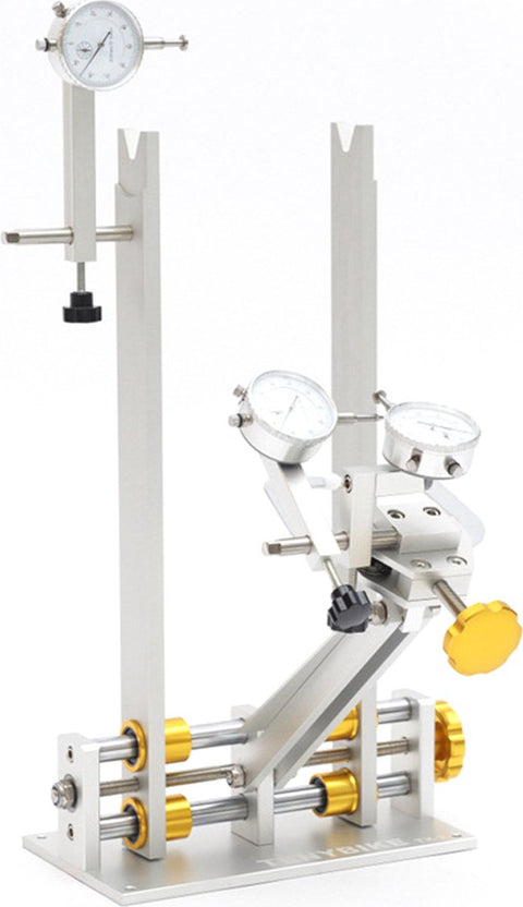Trauning Stand - Racefiets Wiel - Reparatie Tool - Wiel Reparatie - Geel - Velgen Correctie - Kalibratie Stand