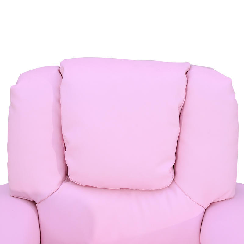 Relaxfauteuil – Relaxstoel – Zetel – Fauteuil – Lounge Chair – Compact Formaat – Hardhouten Frame – Roze – Handmatig Verstelbaar – Met Cup Holder