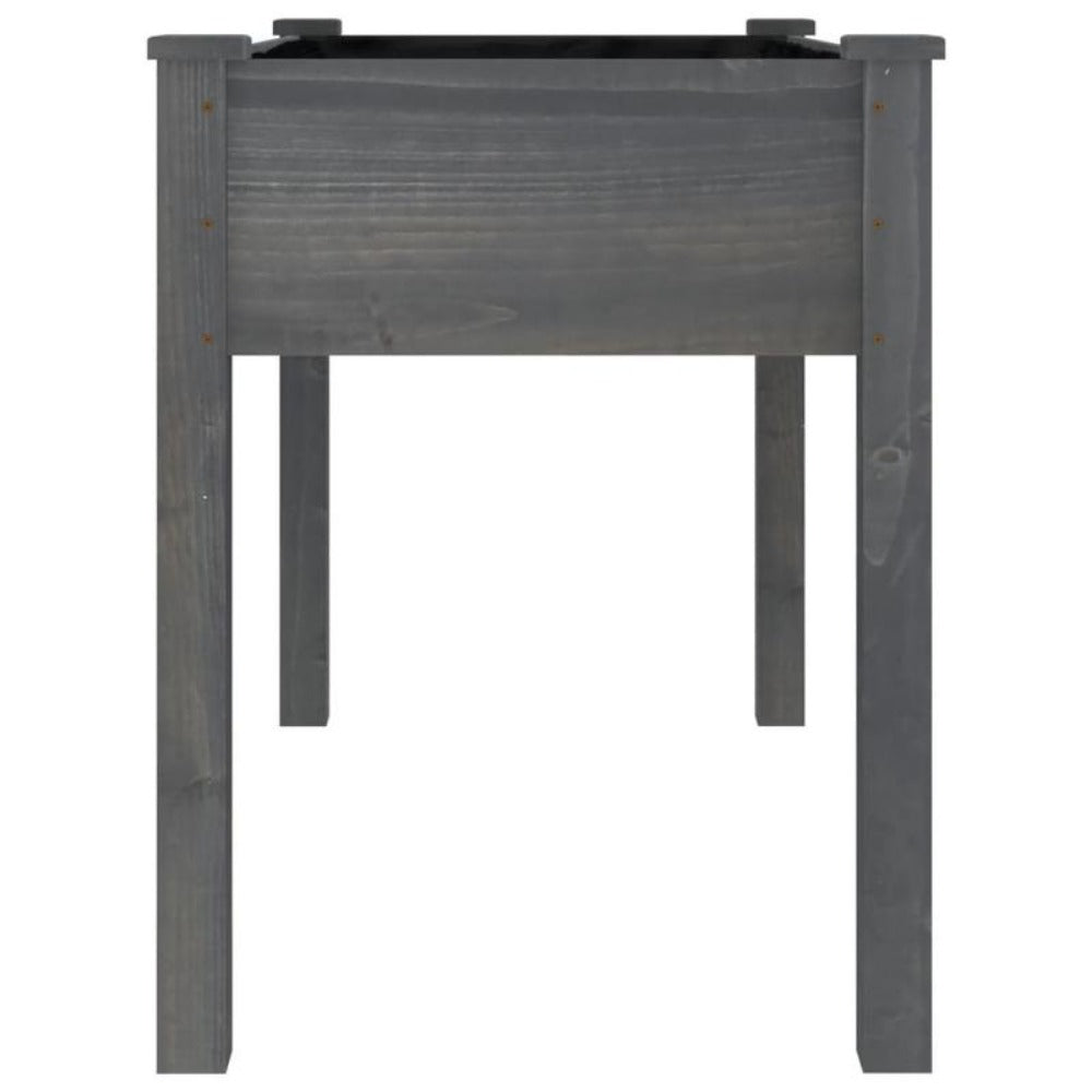 118x59x76 cm Solid Wood Gray Plant Pot | Removable, Temporary, Large Capacity with Drainage Holes, Suitable for Indoor and Outdoor Use