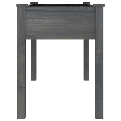 118x59x76 cm Solid Wood Gray Plant Pot | Removable, Temporary, Large Capacity with Drainage Holes, Suitable for Indoor and Outdoor Use