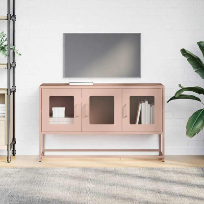 TV cabinet pink 100.5x39x60.5cm cold rolled steel TV Stand Entertainment Center with Storage, Media Television Table for Living Room Bedroom