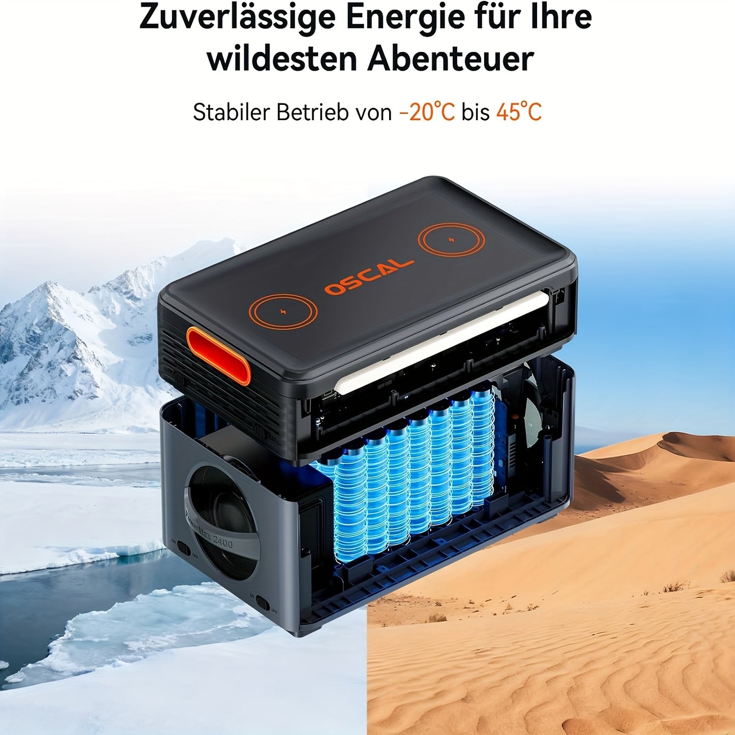 Draagbare Powerstation – Mobiele Energiecentrale – Zonnegenerator – Back-up Accu – Noodstroomvoorziening – 1872Wh LiFePO4 Capaciteit – 4800W Piekvermogen
