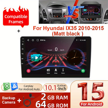 Double Din Android Autoradio – Android Car Stereo – 10 Inch Touchscreen Radio – Car Audio Systeem – Multimedia Speler – Draadloze CarPlay & Android Auto – GPS Navigatie Met Offline Kaarten – AHD Achteruitrijcamera Met Microfoon