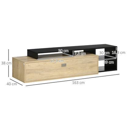 TV Meubel – TV Kast – TV Dressoir – TV Bank – TV Stand – Tot 65 Inch – Verstelbare Verwijderbare Plank – Hoogwaardige MDF Afwerking
