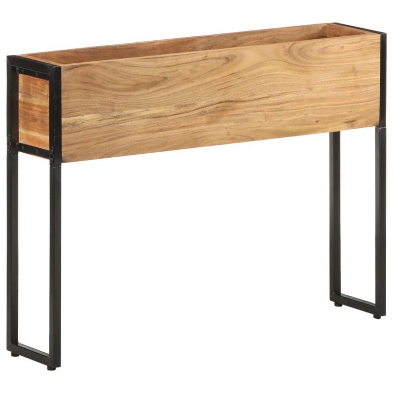 Bloemrek – Plantenrek – Bloemenstandaard – Plantenhouder – Plantenbak – Massief Acaciahout – Weerbestendig – 90x20x68 cm