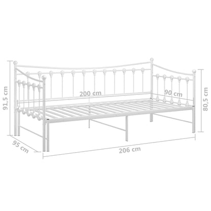Bedbank – Slaapbank – Sofa Bed – Logeerbed – Uittrekbare Bedbank – Metalen Frame – 90x200 cm – Ruimtebesparend Ontwerp