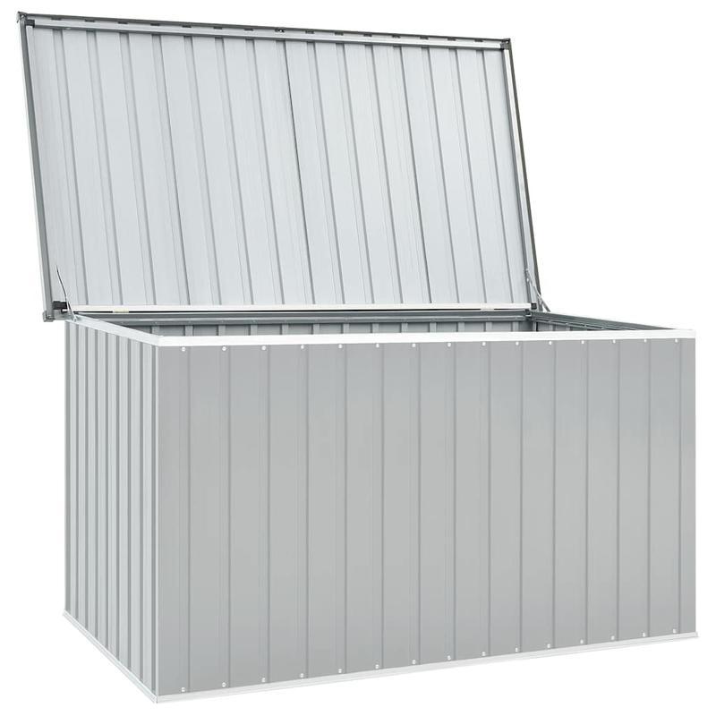 Tuinkist Opslagbox – Tuinkast Tuinbox Opbergbox Gartenbox – Grijs – 171x99x93 cm – Stevig Composietmateriaal – Ruime Buitenopslag