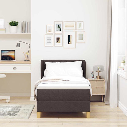 Boxspring – Bed – Slaapbed – Eenpersoonsbed – Matras – Donkerbruin – 80x200 cm – Foamlaag – Individuele Pocketveren