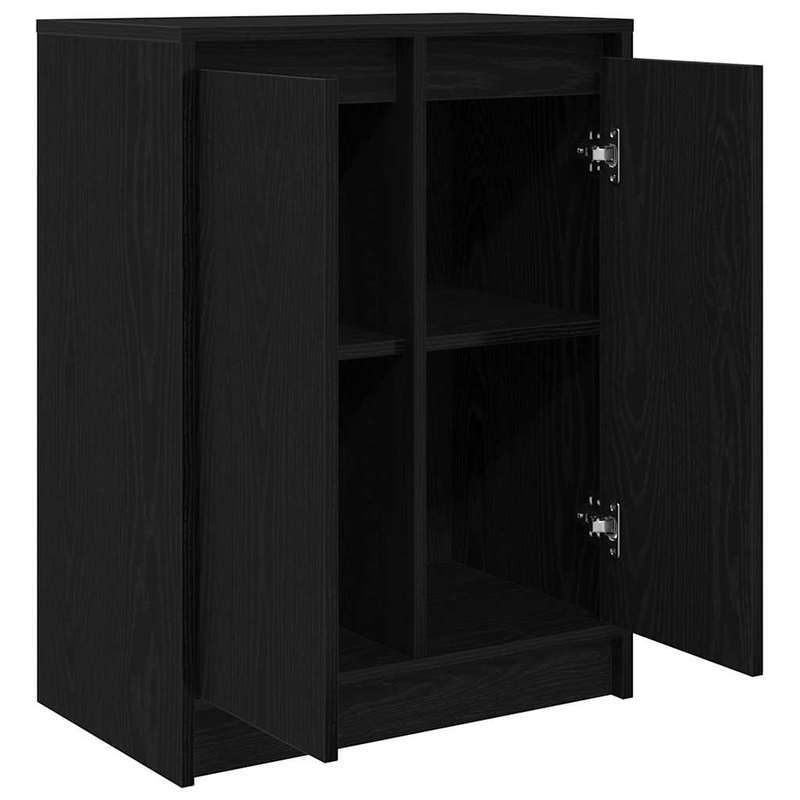 Sideboard 57x34x76cm chipboard black oak-colored Practical and removable