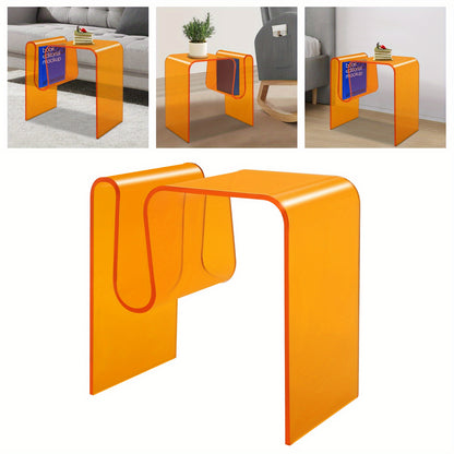 Bijzettafel – Side Table – Salontafel – Nachtkastje – Banktafel – M-Vorm – Acryl – Ruimtebesparend Design – Krasbestendig & Gemakkelijk Schoon Te Maken