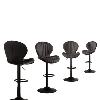 Barstoel – Barkruk – Barstoel Set – Keukenstoel – Barstoel Met Rugleuning – 360° Draaibaar – Metaal – Zithoogte Barkruk