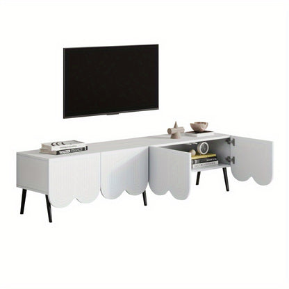 TV-Meubel – TV-Kast – TV-Standaard – Entertainmentmeubel – Dressoir – 177,8 cm extra lang – verstelbare planken met soft-close deuren