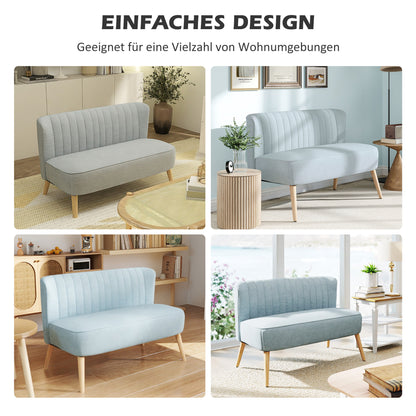 2-Zits Bank – Sofa – Loveseat – Tweezitsbank – Zitbank – Lichtgroen – Compact Formaat – Zachte Bekleding