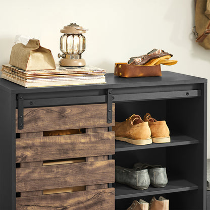 Kast – Ladekast – Opbergkast – Dressoir – Ladenkast – Wit – 5 Lades – Compact 74x40x91 cm