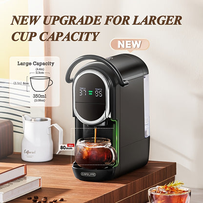 4-in-1 Capsule Koffiemachine – Espressoapparaat – Koffiezetter – Cappuccinomachine – Koffiemaker – 19 Bar Pompdruk – Slim Temperatuurbeheer