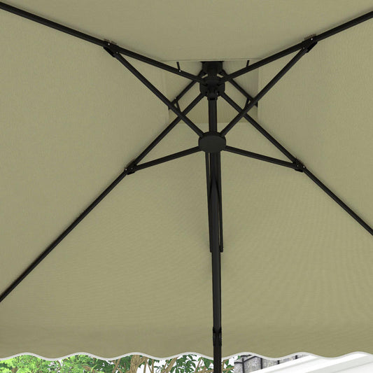 Zweefparasol – Hangparasol – Cantilever Parasol – Terrasparasol – Balkonparasol – Groot 2,4x2,4m – Ventilerend Dak & Stevig Stalen Frame