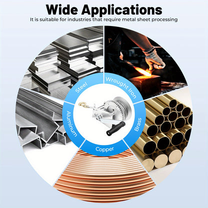 Krimptang – Krimpgereedschap – Rekgereedschap – Metaalbewerker – Industriële Tang – Blauw – Gietijzer & Carbonstaal – Instelbare Krachtcontrole