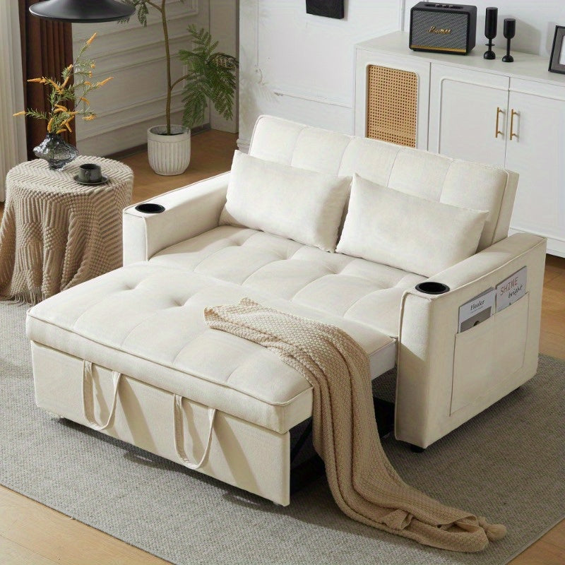 Slaapbank – Bedbank – Klapbank – Sofa Bed – Logeerbed – Ruimtebesparend Design – Duurzaam Niet-Houten Materiaal